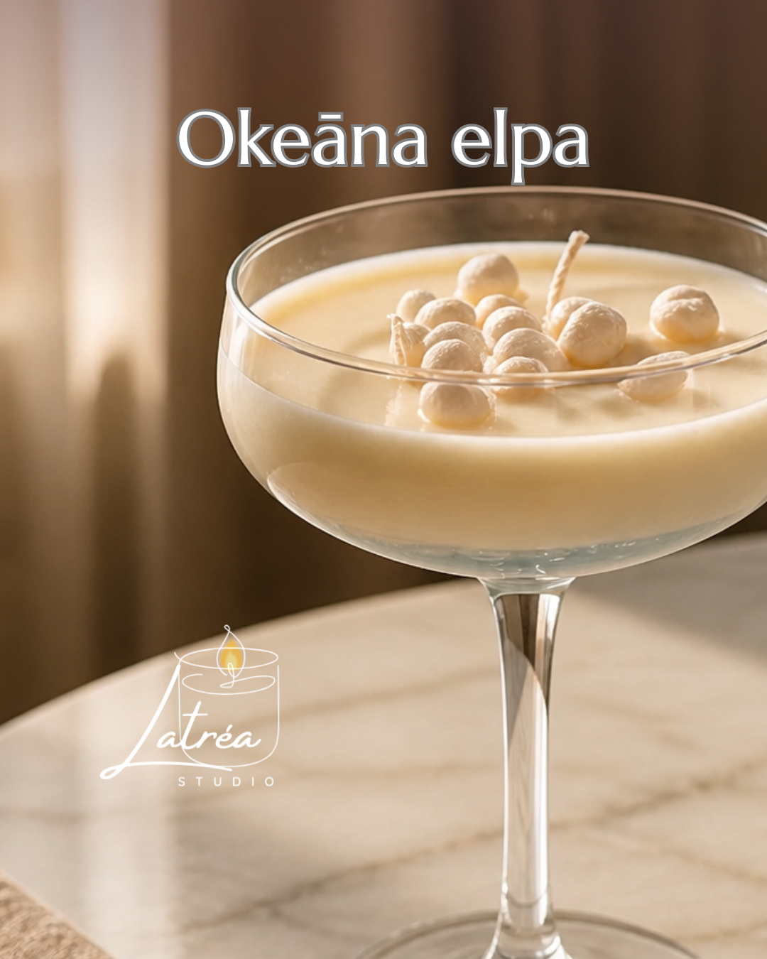 Okeāna Elpa — kokosriekstu aromāta kokteiļsvece