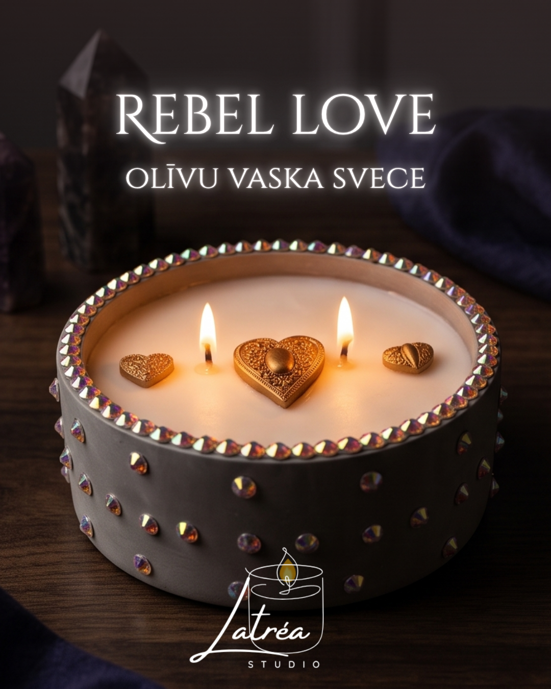 REBEL LOVE – olīvu vaska svece