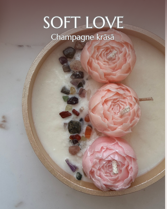 "SOFT LOVE" romantiskā sojas vaska svece