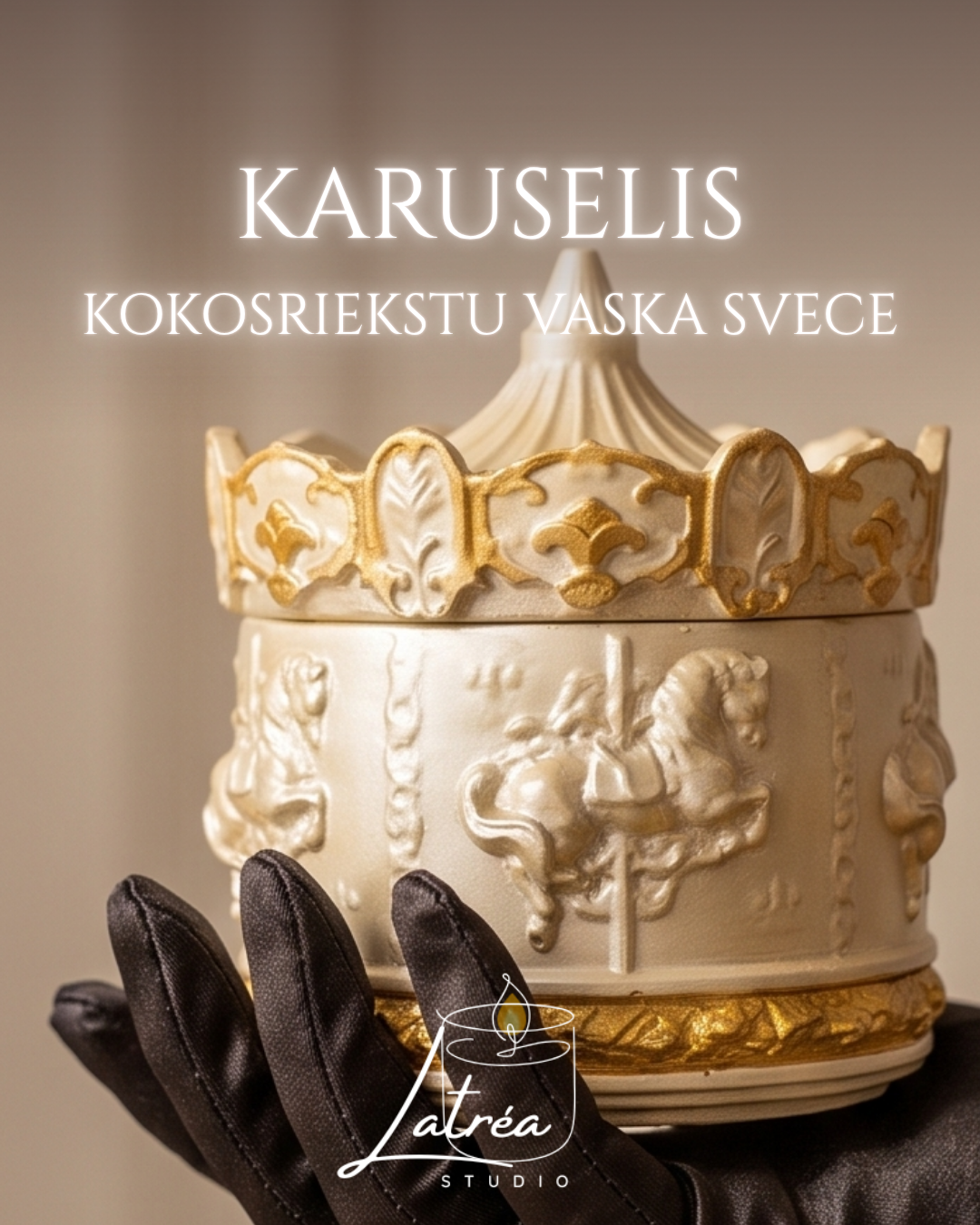 Karuselis – kokosriekstu vaska svece