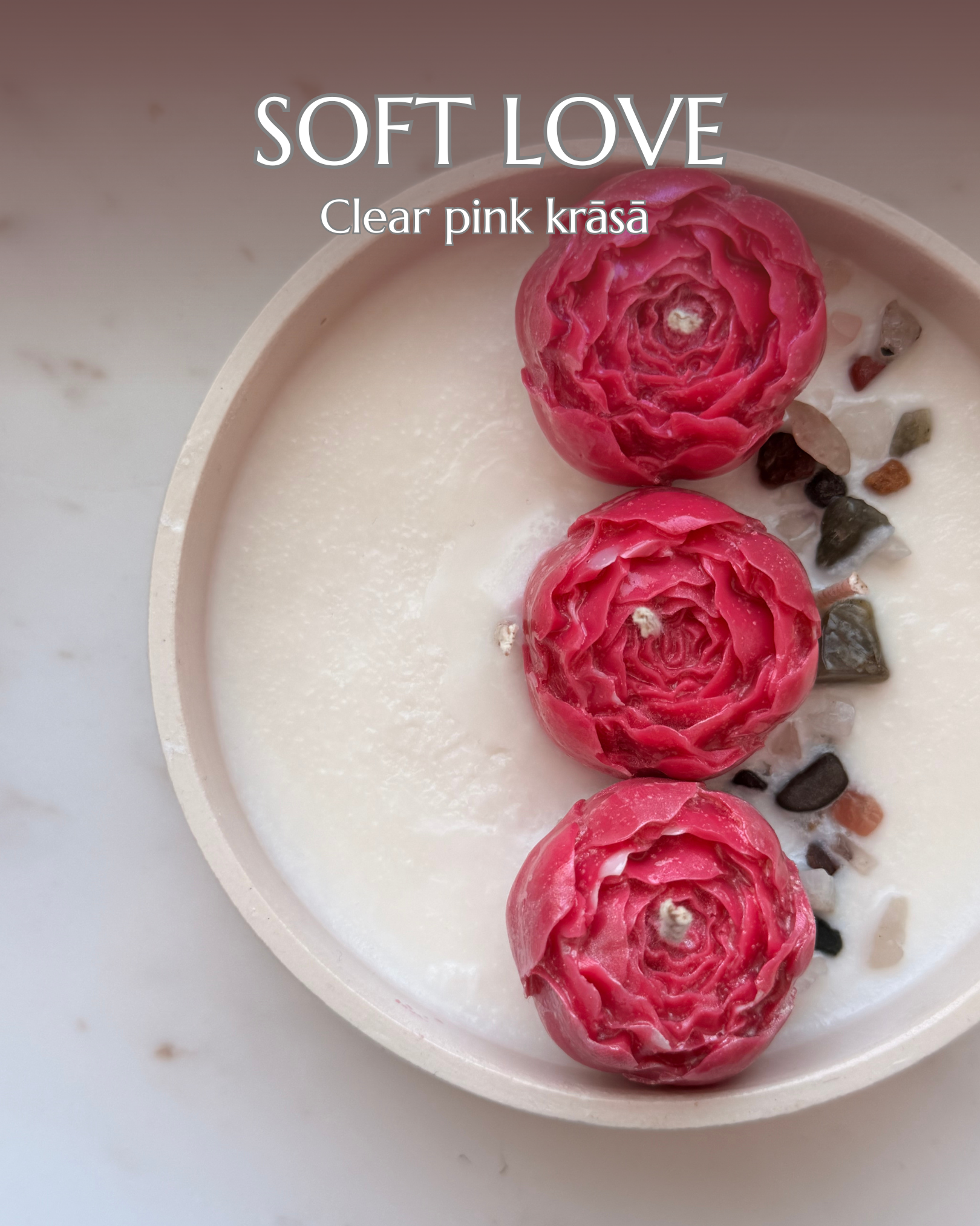 "SOFT LOVE" romantiskā sojas vaska svece
