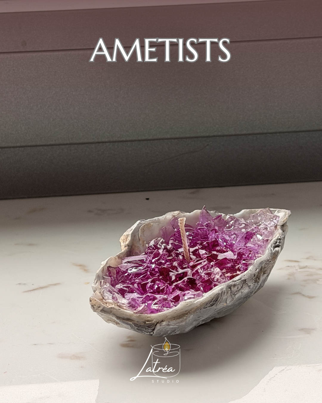 Ametists - lavandas aromāta svece