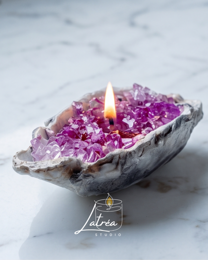 Kristāls – lavandas ēteriskās eļļas svece