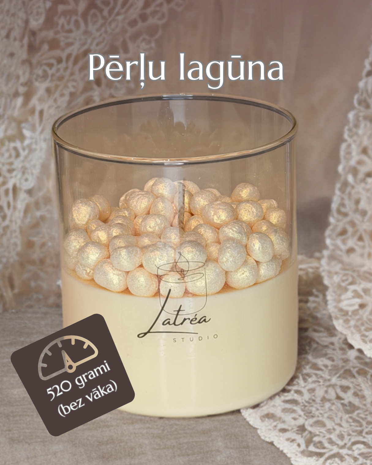 "Pērļu lagūna" Sojas vaska svece