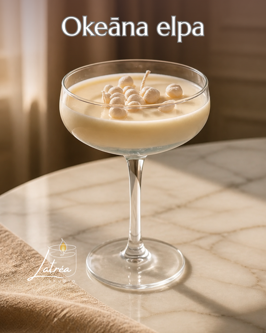 Okeāna Elpa — kokosriekstu aromāta kokteiļsvece