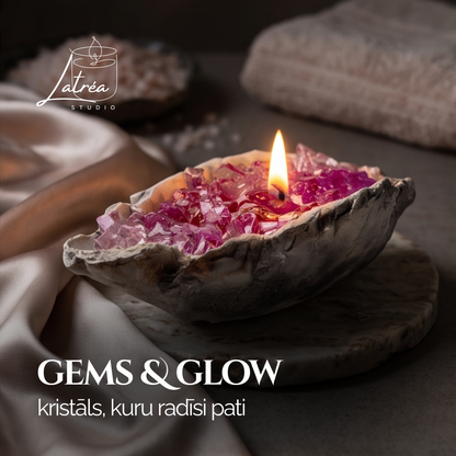 GEMS & GLOW - kristāla sveču meistarklase ✨